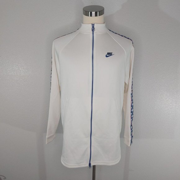 Nike Other - Nike Sportswear Mens Medium Track Jacket Sail/Gym Blue-Obsidian AJ2681-133 VNTG